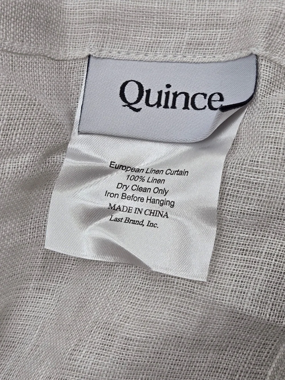 NWT QUINCE Set Of 2 48x84 European Linen Sheer Curtains Cloud 9303